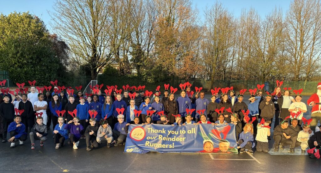 Children in reindeer antlers